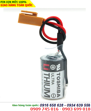 Toshiba ER3V; Pin nuôi nguồn PLC Toshiba ER3V (zắc nâu) 1/2AA lithium 3.6v chính hãng Made in Japan